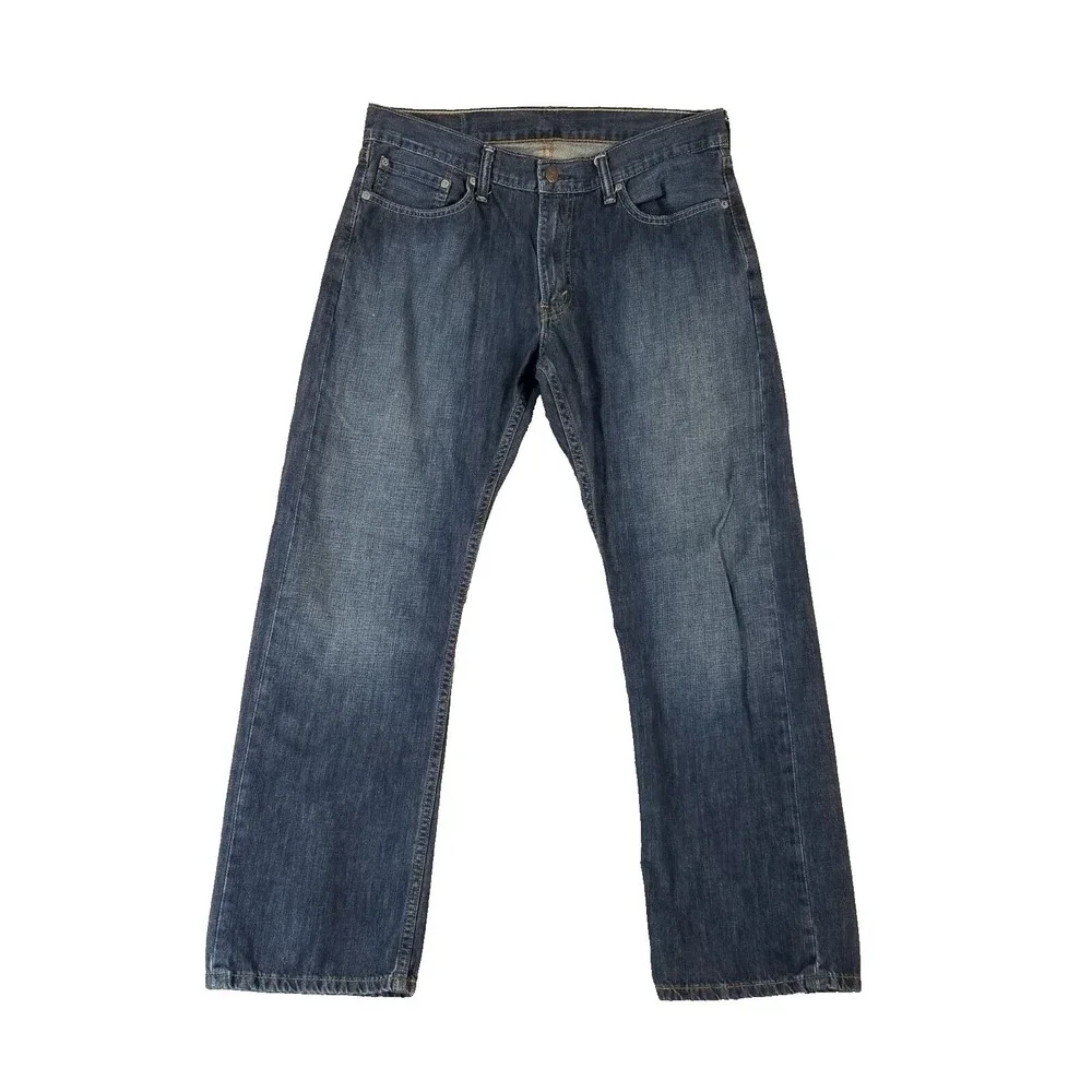 Levi's 514 jeans men's 34x30 regular fit straight blue denim pants retro