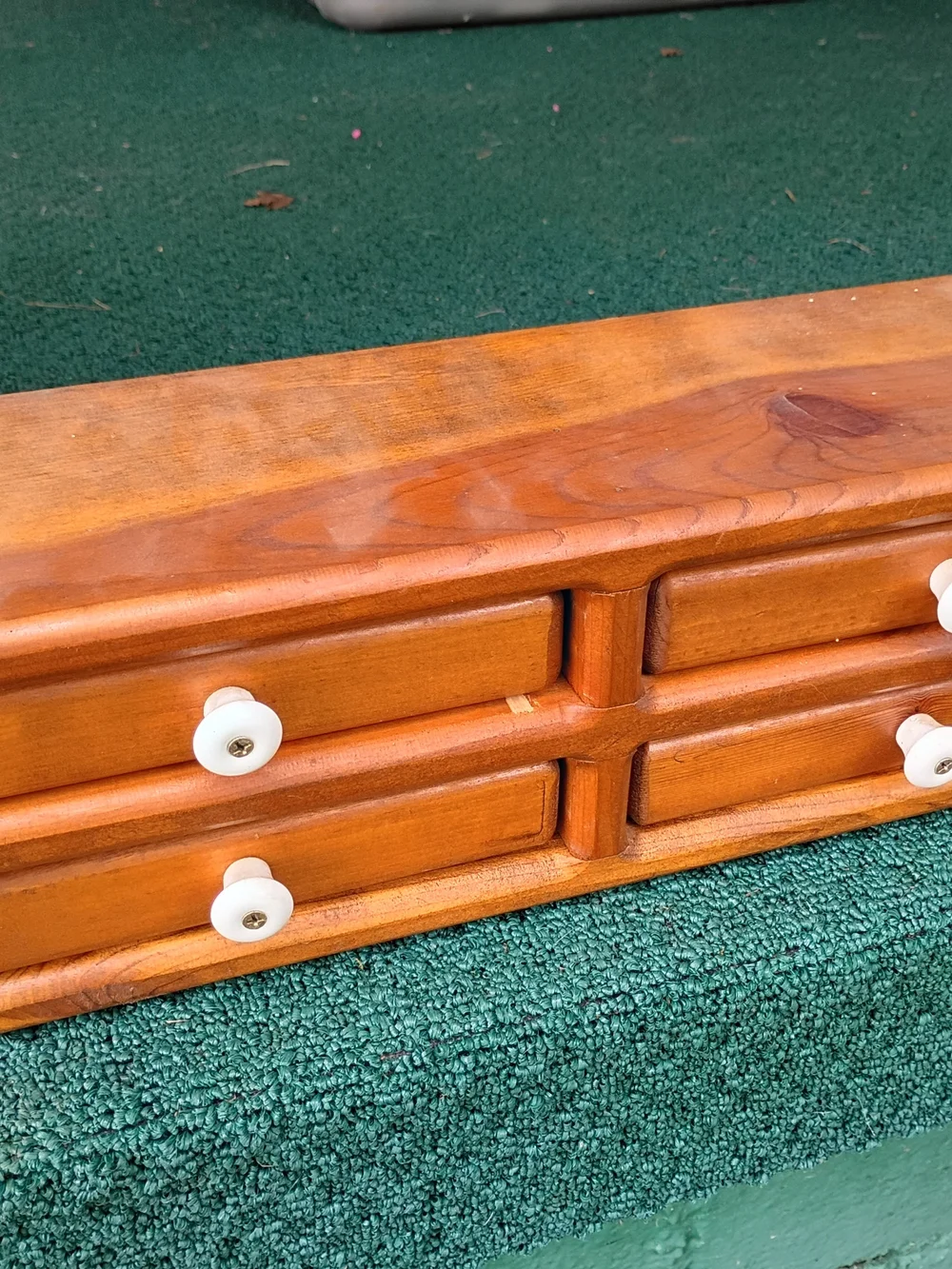 1960s Mid-Century Dresser Top Storage Box 4 Drawer 18