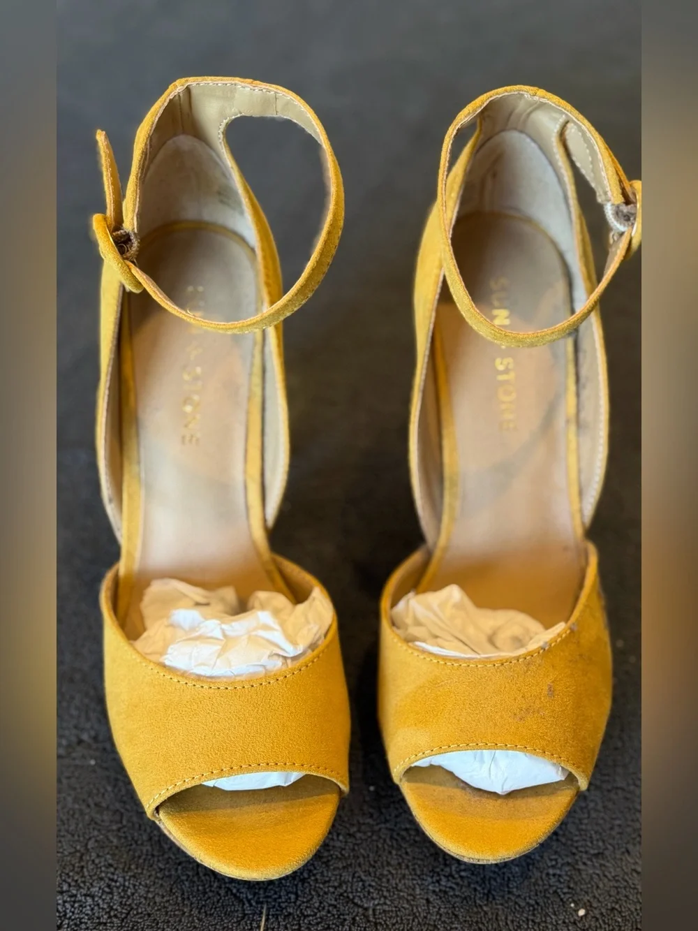 Sun + Stone yellow suede