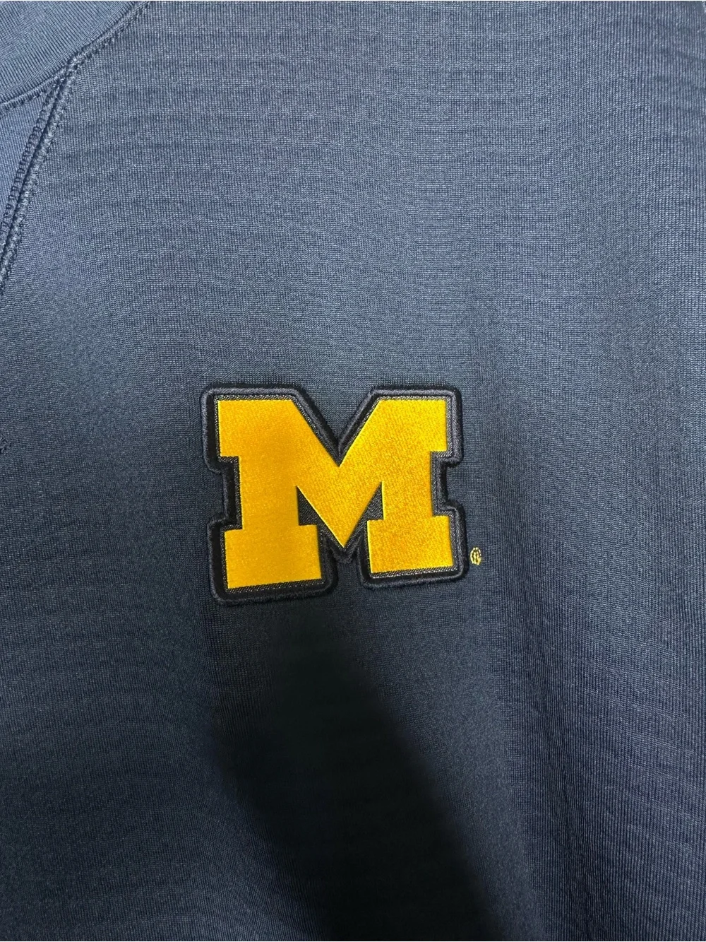 Nike Jordan x Michigan Wolverines Team Issued Long Sleeve Performance Shirt Nav