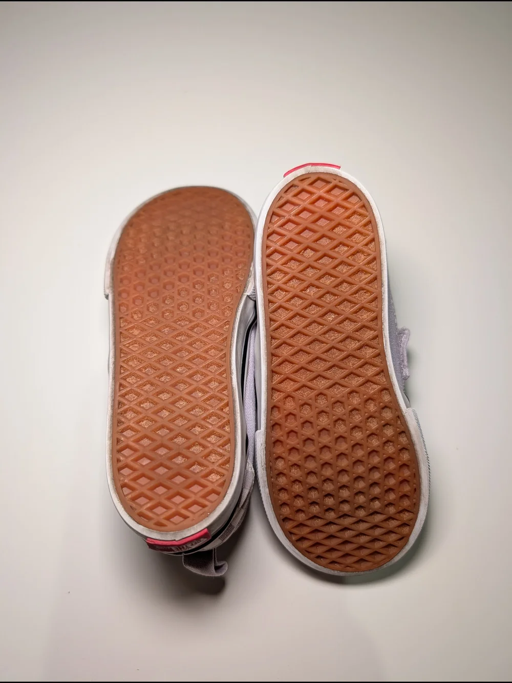 Kids Slip-On Checkerboard Canvas Shoes - Light Lavender/White