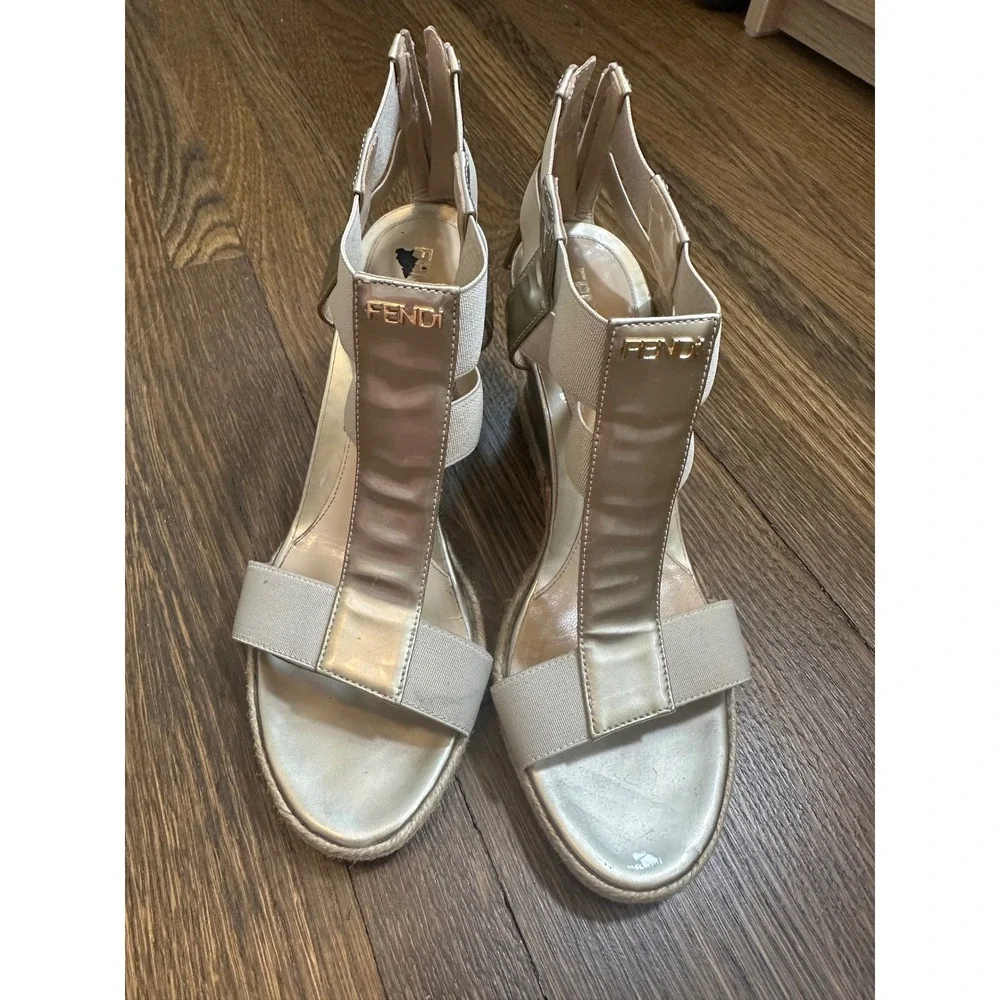 Fendi metallic gold