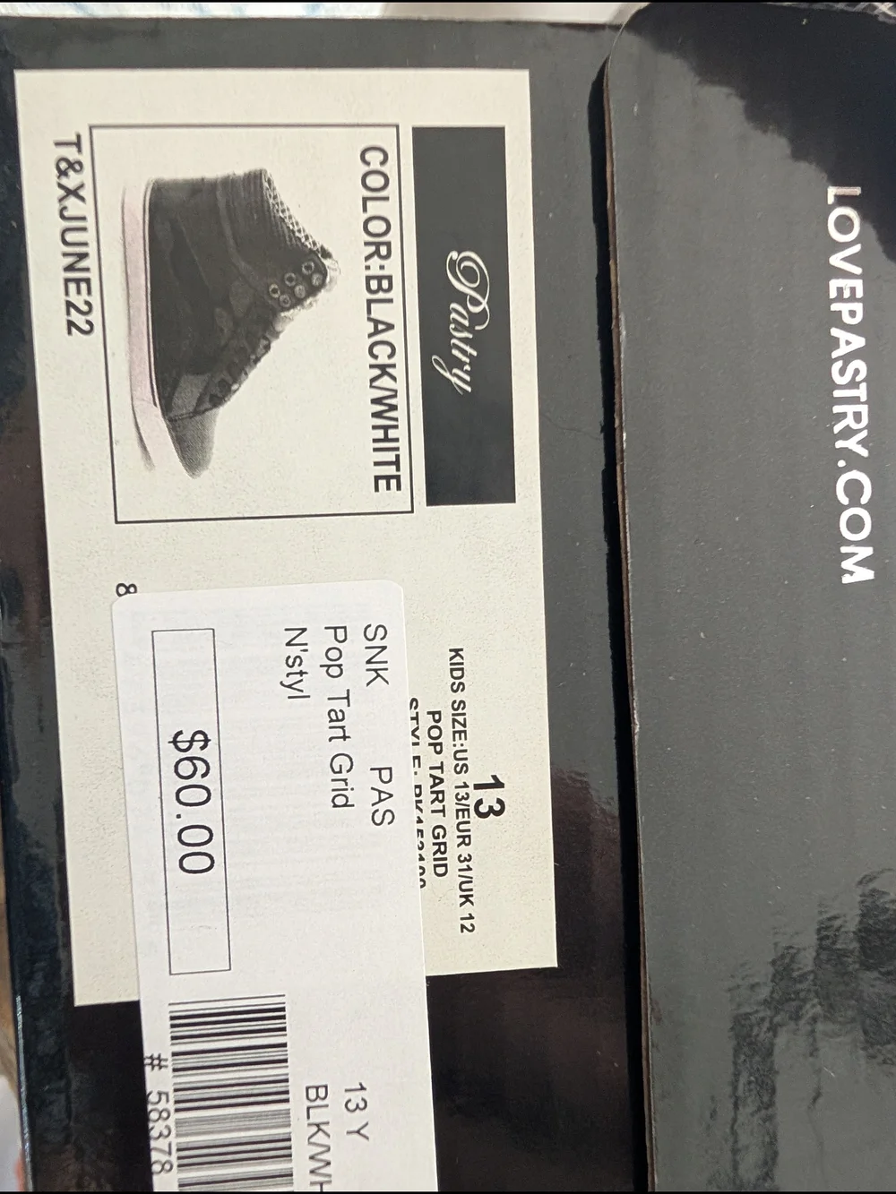 Black High-Top Sneakers with White Sole