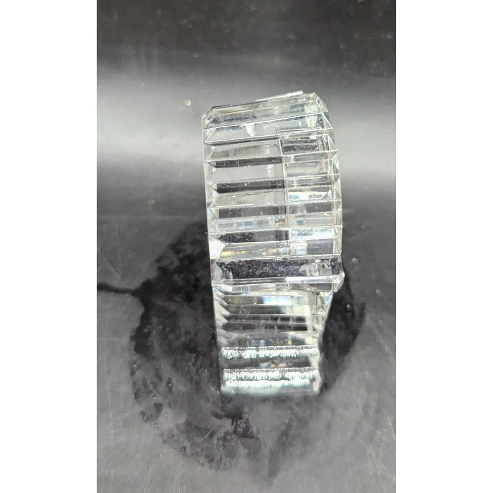 Vintage Waterford Crystal Small Mantle Desk Clock Casing 2.5