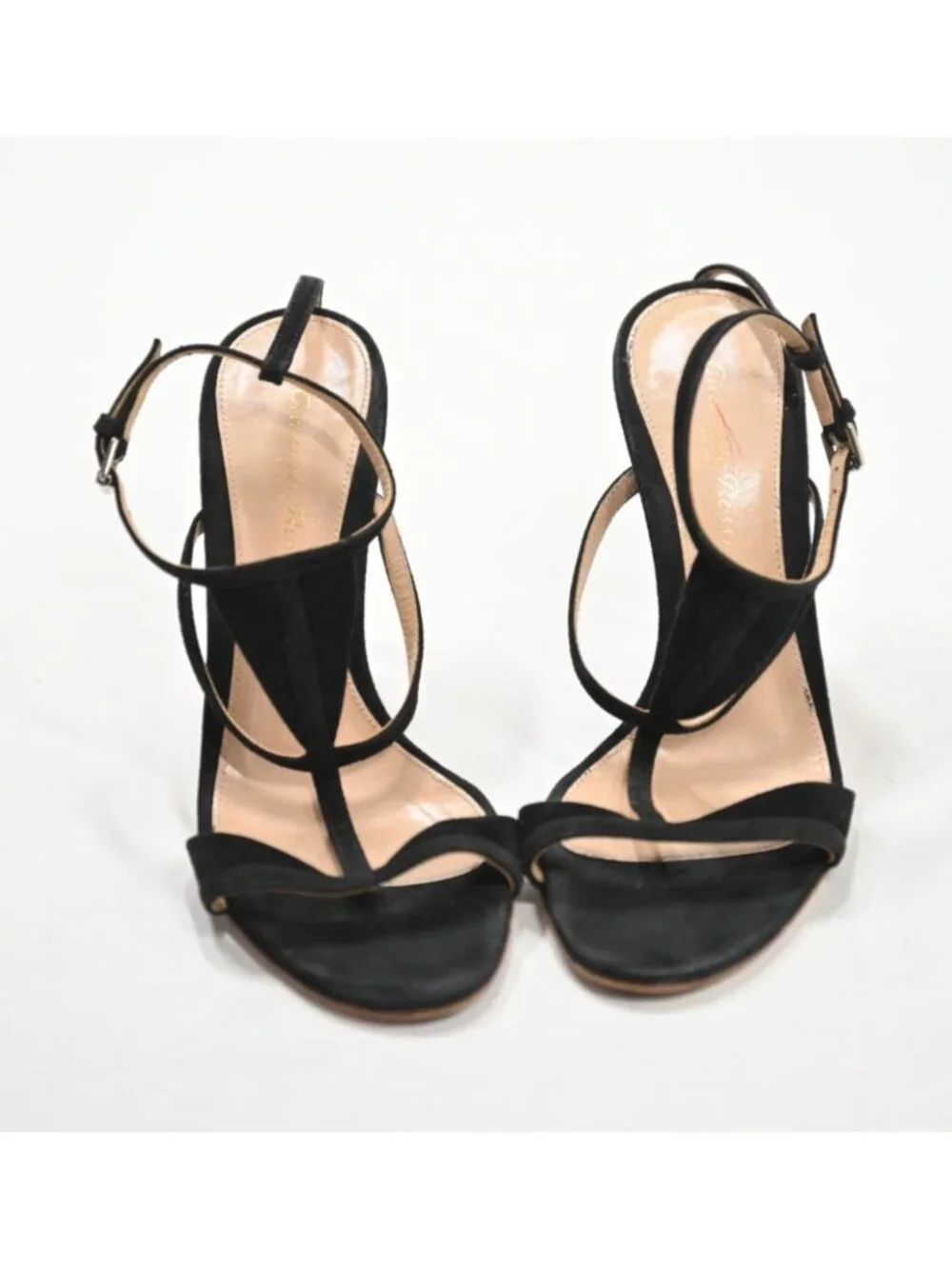 Gianvito Rossi Clear High Heel Strappy Sandals in Black
