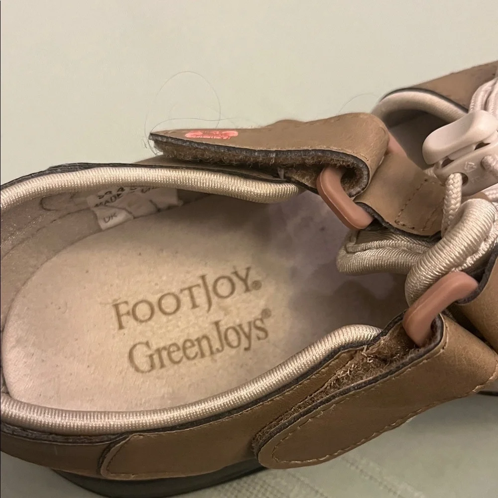 FootJoy Women's Brown and Cream Sandals