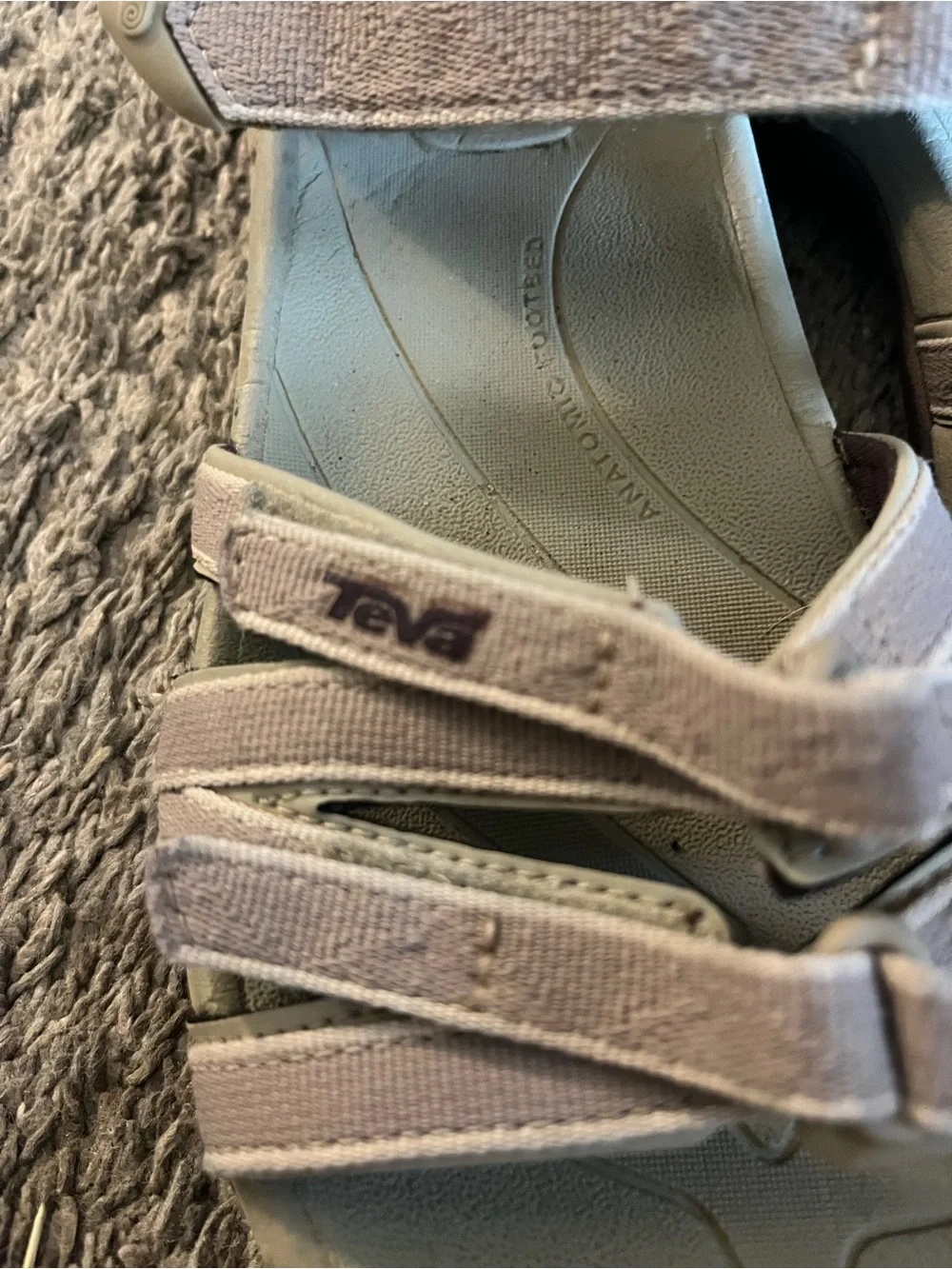 Teva Women's Strappy Outdoor Sandal in Light Gray