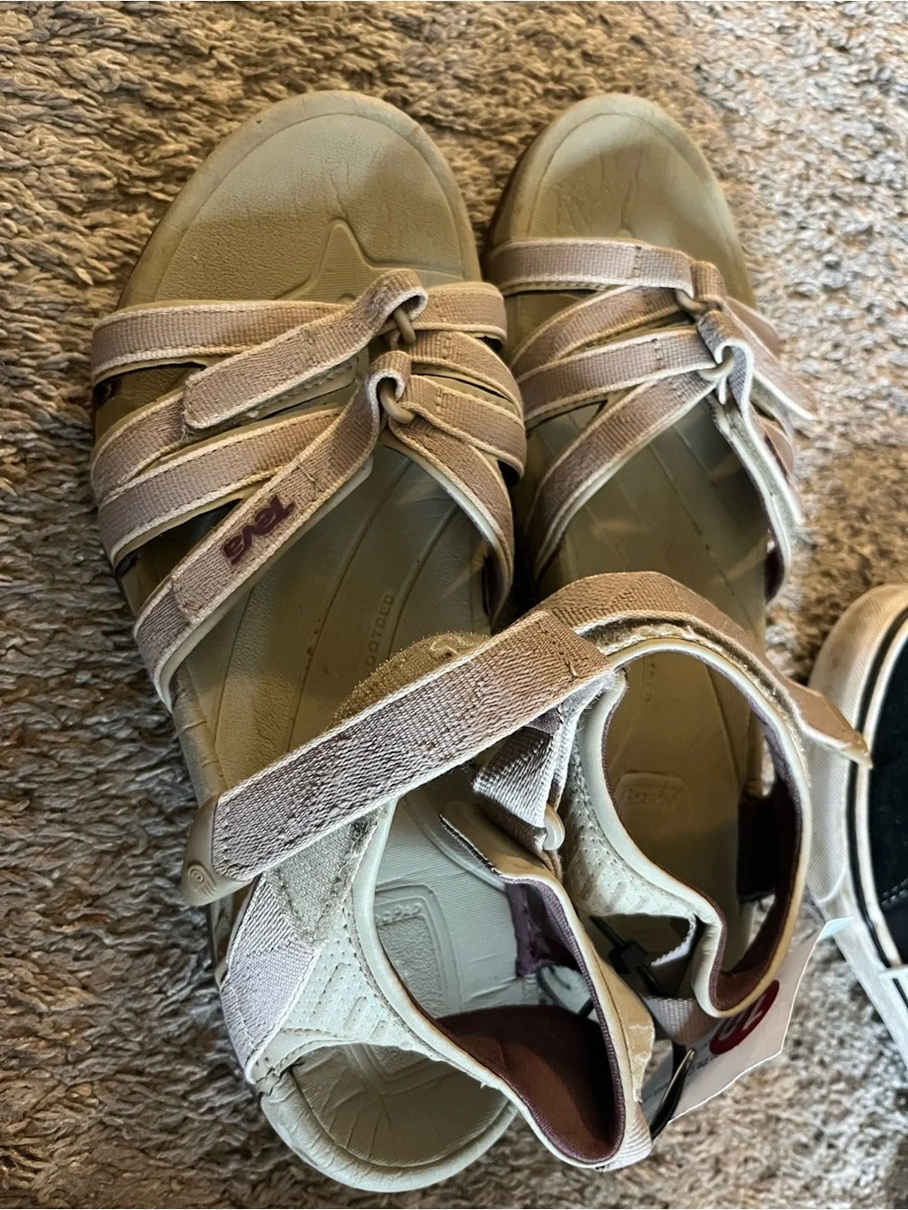 Teva Women's Strappy Outdoor Sandal in Light Gray