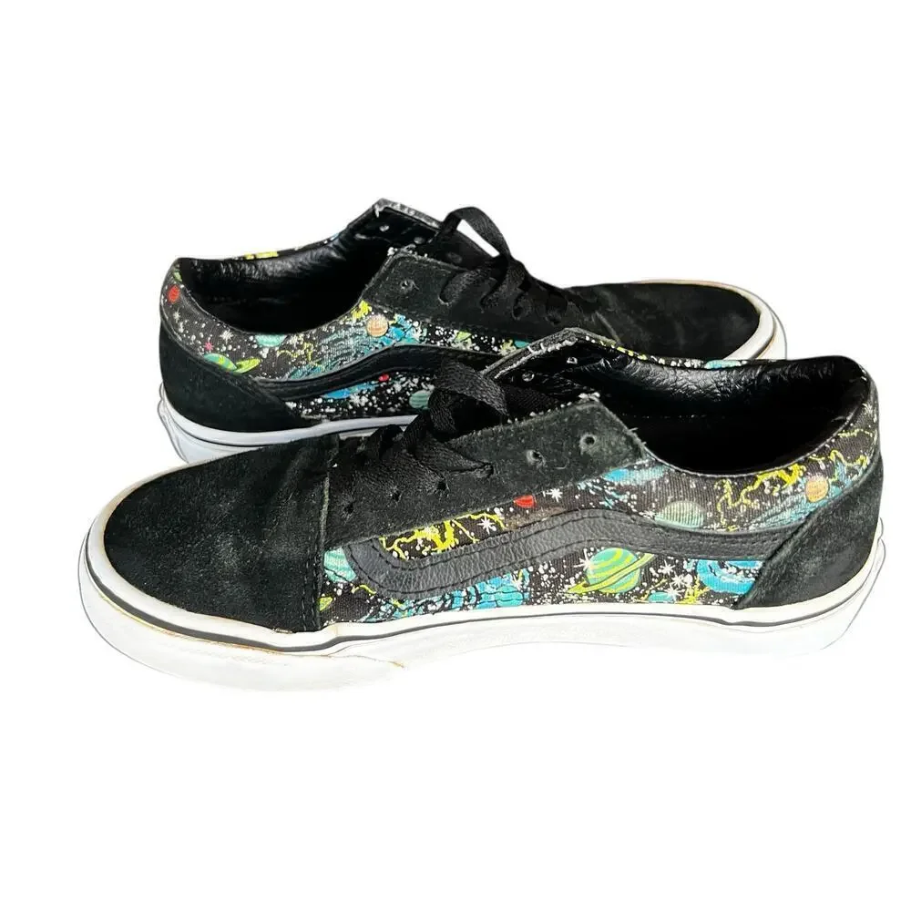 VANS Old Skool Glow in the Dark Psychedelic Cosmic Solar System SK8 Youth Sz 2.5