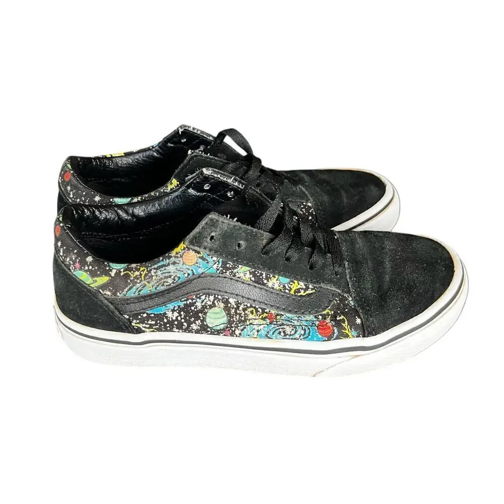 VANS Old Skool Glow in the Dark Psychedelic Cosmic Solar System SK8 Youth Sz 2.5