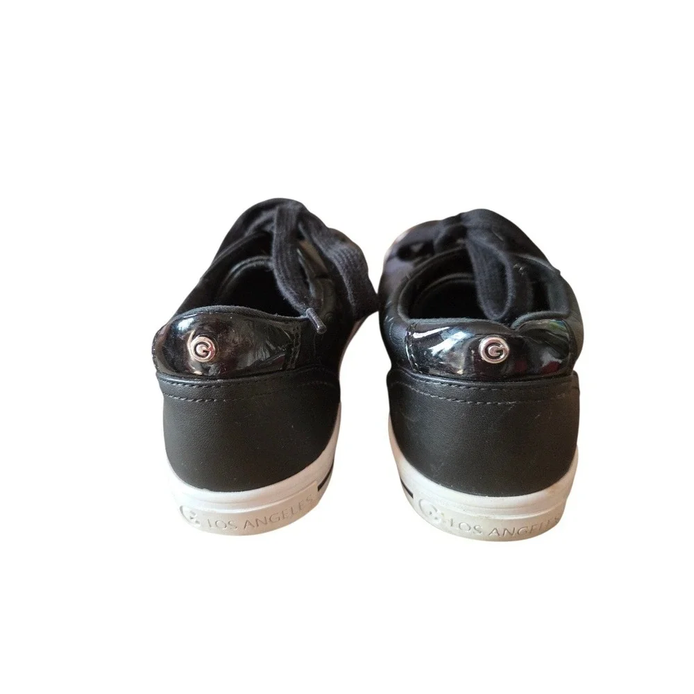Guess‎ GBG Los Angeles Black Logo Embossed Lace-Up Sneakers Women's 7.5