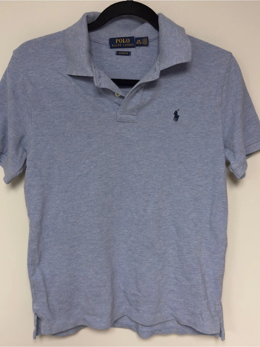 Polo by Ralph Lauren Boys Blue Polo Size L 14/16