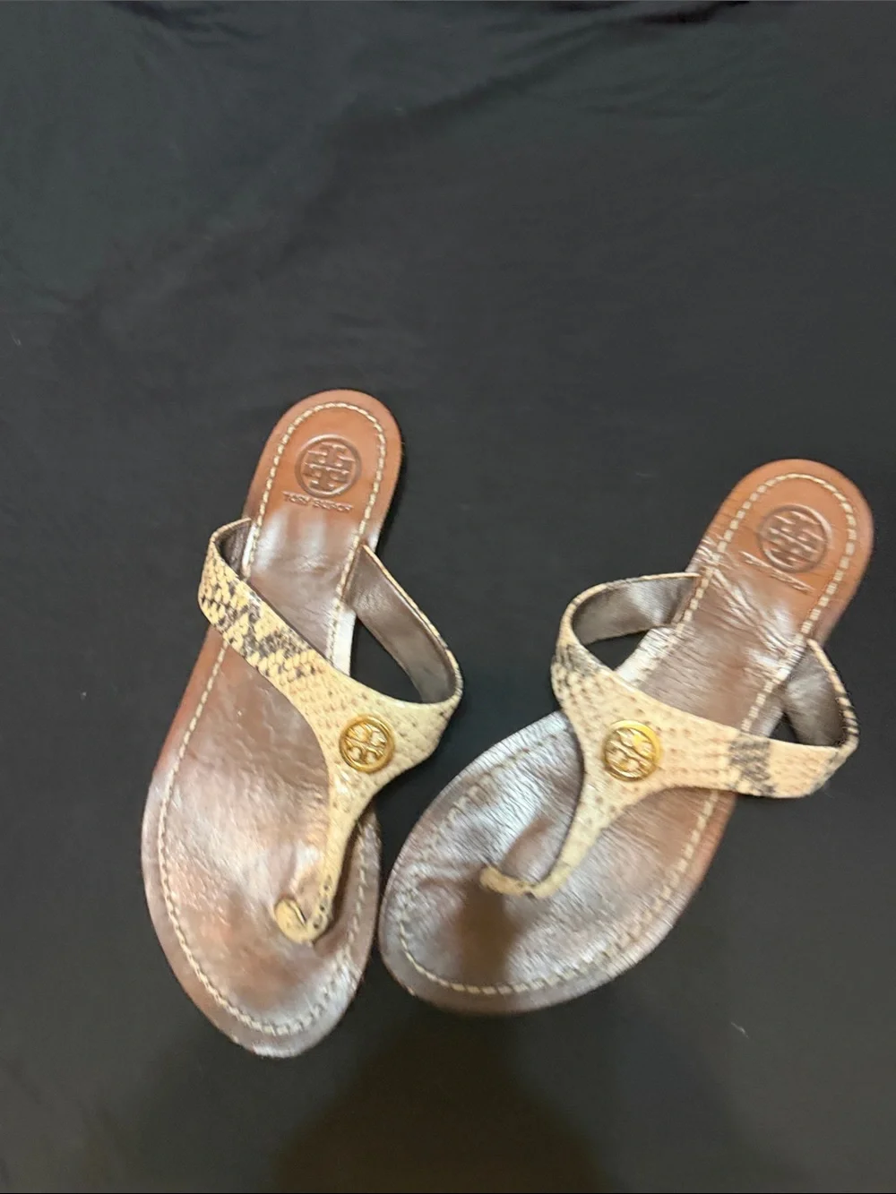 Tory Burch leather thong
