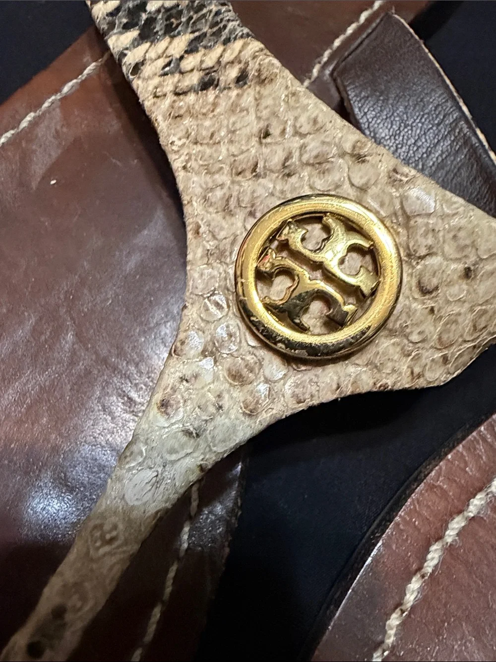 Tory Burch leather thong