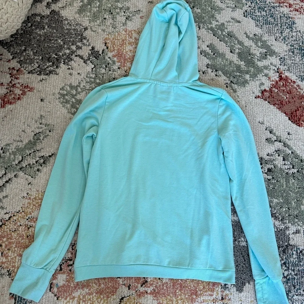 Eddie Bauer Lightweight Aqua Hoodie Girls Size Large (14/16) Hoodie long sleeve