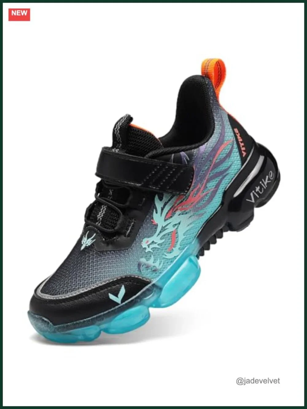 Kids Breathable Mesh Sneakers | Hook-and-Loop | Lightweight Non-slip