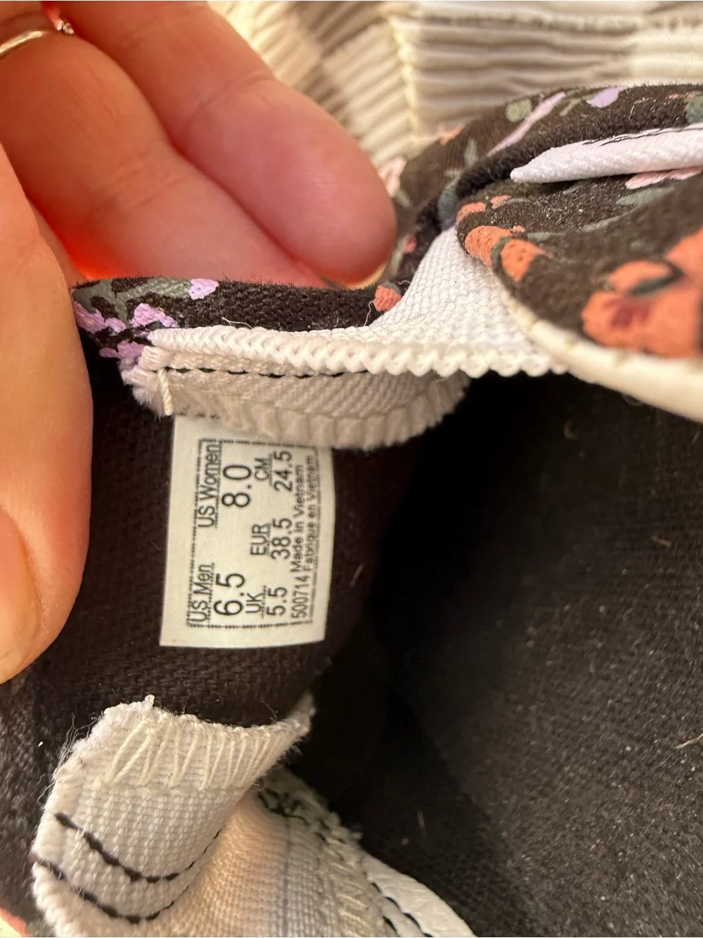 Vans white lavender
