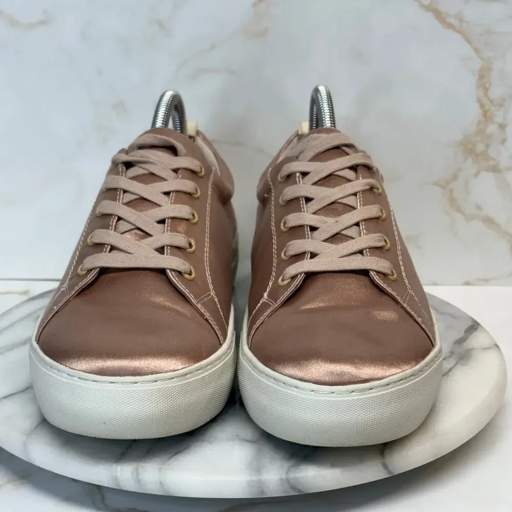 J/Slides Amberr Sneakers Pink Blush‎ Satin Leather Lined Woman's 10 Casual