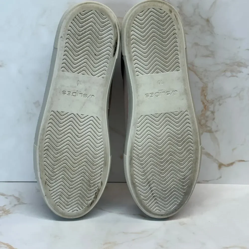 J/Slides Amberr Sneakers Pink Blush‎ Satin Leather Lined Woman's 10 Casual