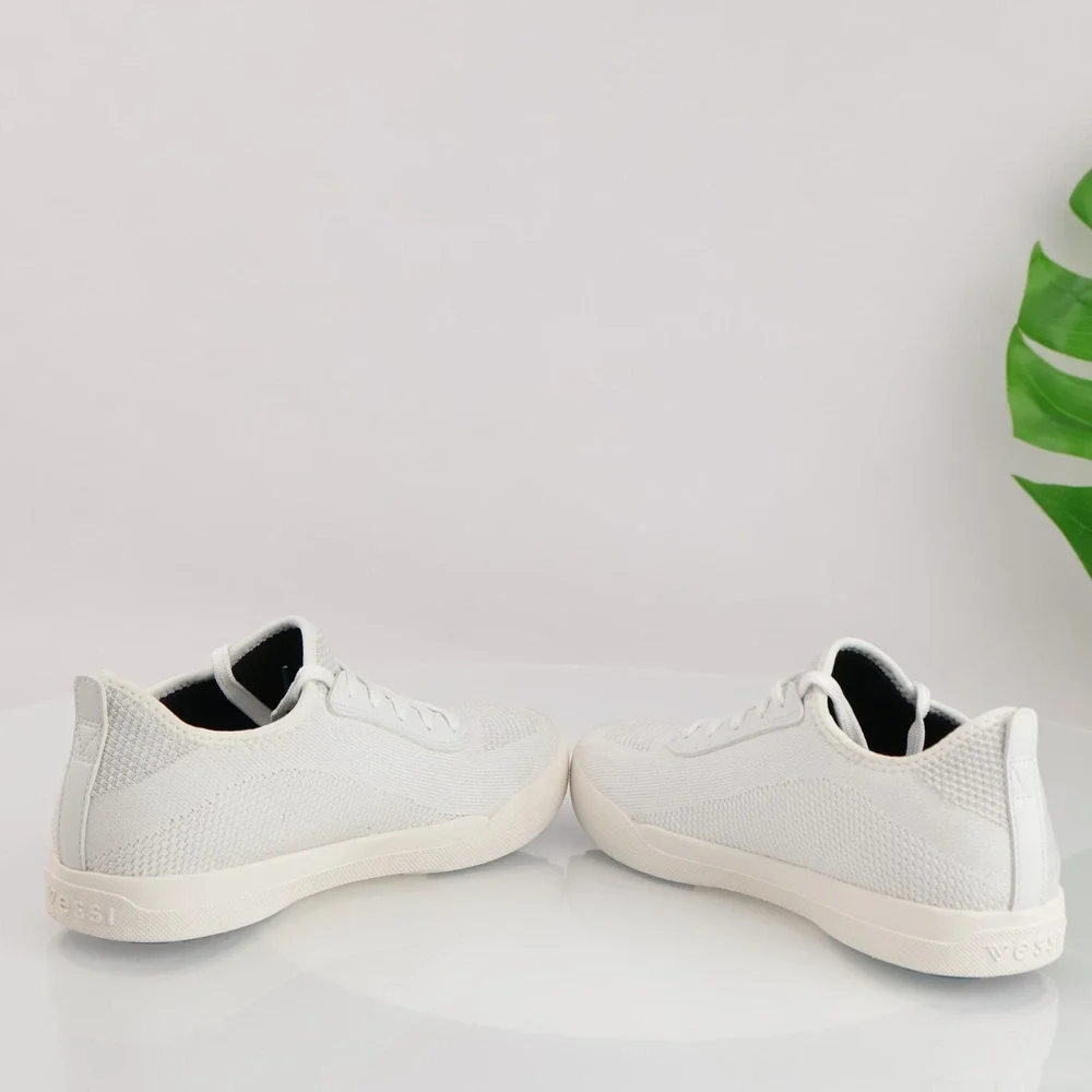 Vessi Womens Weekend Sneakers Size 9 Waterproof White Lace-Up Comfort Shoes Low