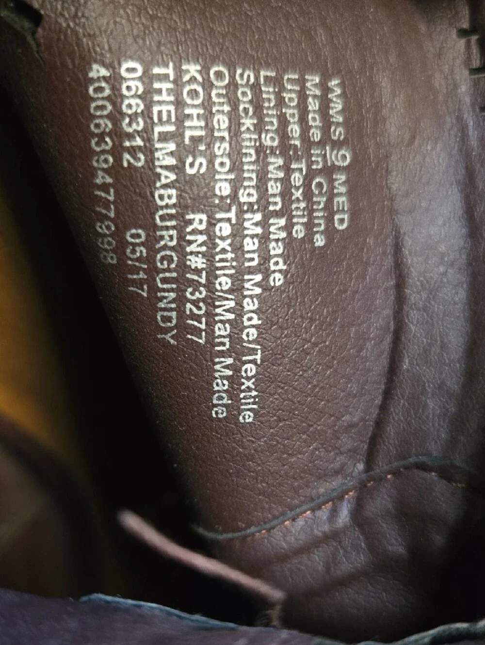 Sonoma burgundy suede