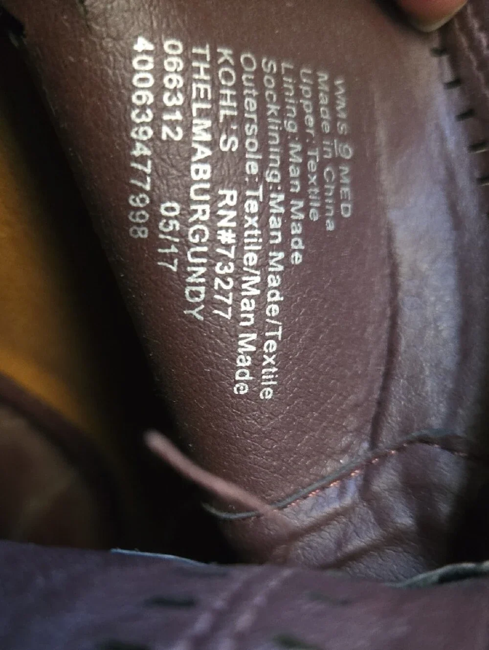 Sonoma burgundy suede