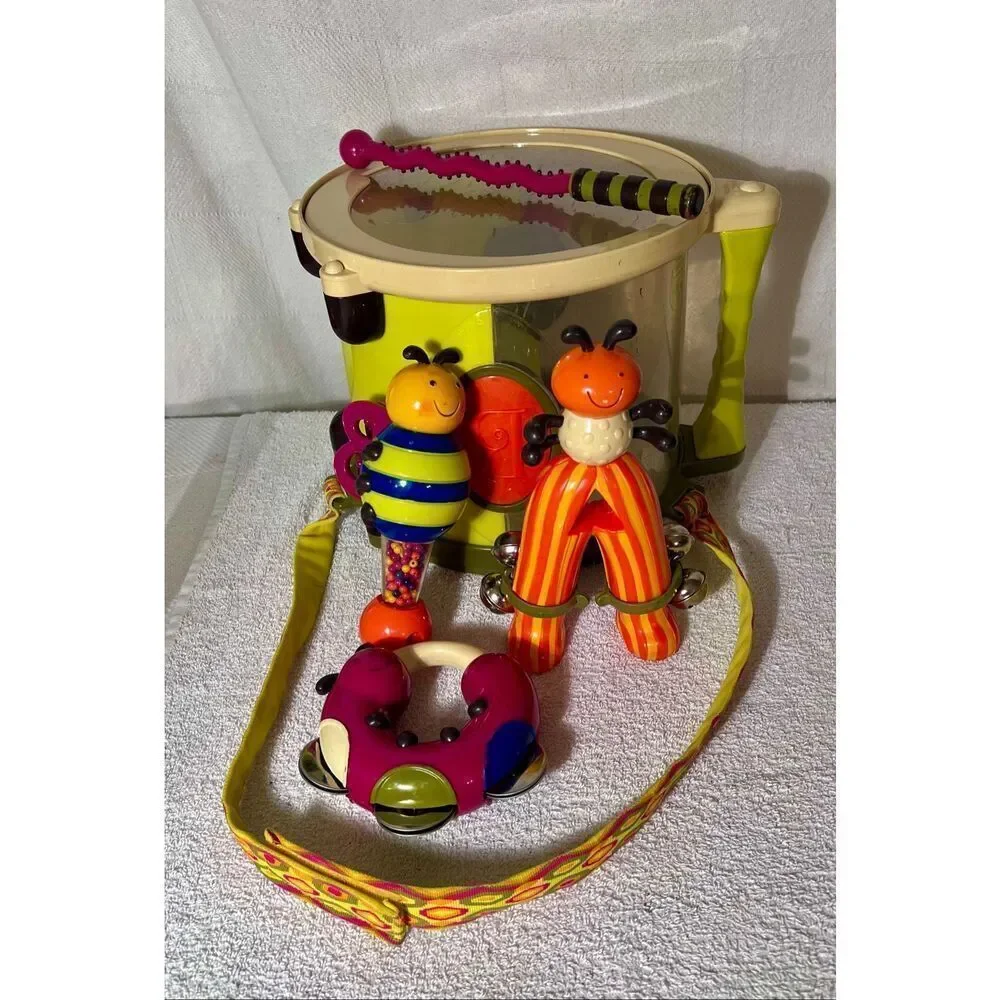 Just B Parum Pum Pum Drum Musical Instruments Set Bugs Play Toddler Kids Toys