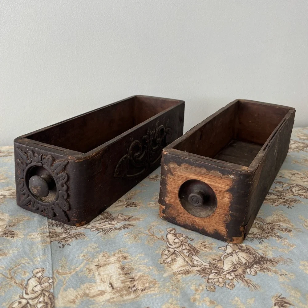 Vintage Wood Drawer Box Set Handcrafted Antique Primitive Farmhouse Cottage Core