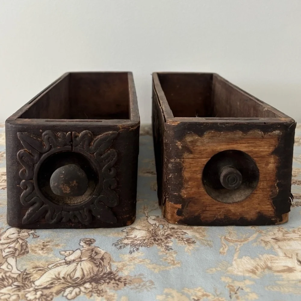 Vintage Wood Drawer Box Set Handcrafted Antique Primitive Farmhouse Cottage Core