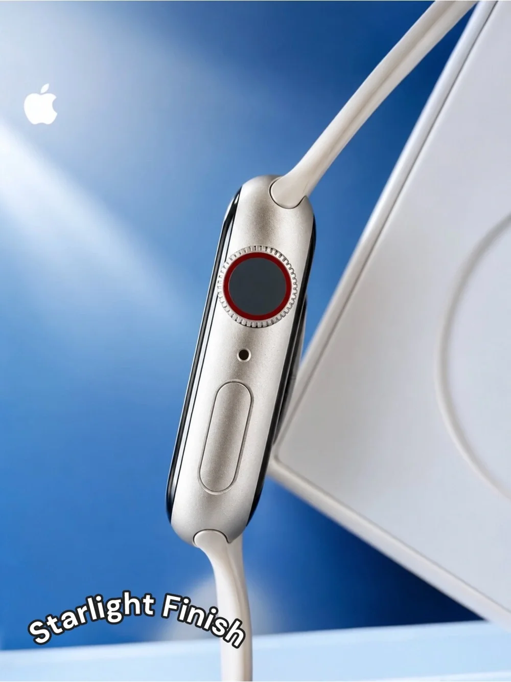 Like New Apple Watch Series 7 – 41mm Starlight Finish - Box, Charger, Bands