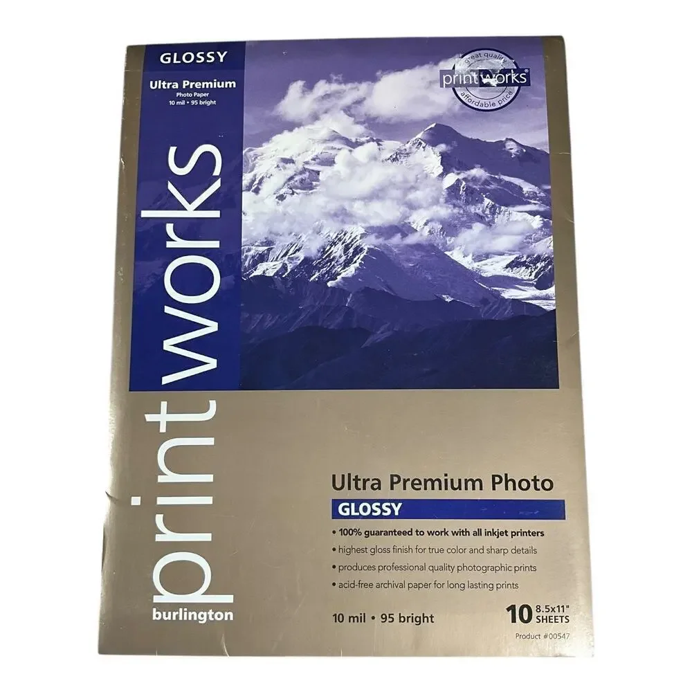 Burlington Printworks Premium Greeting Cards 25 Cards 1/4 Fold Photo Matte