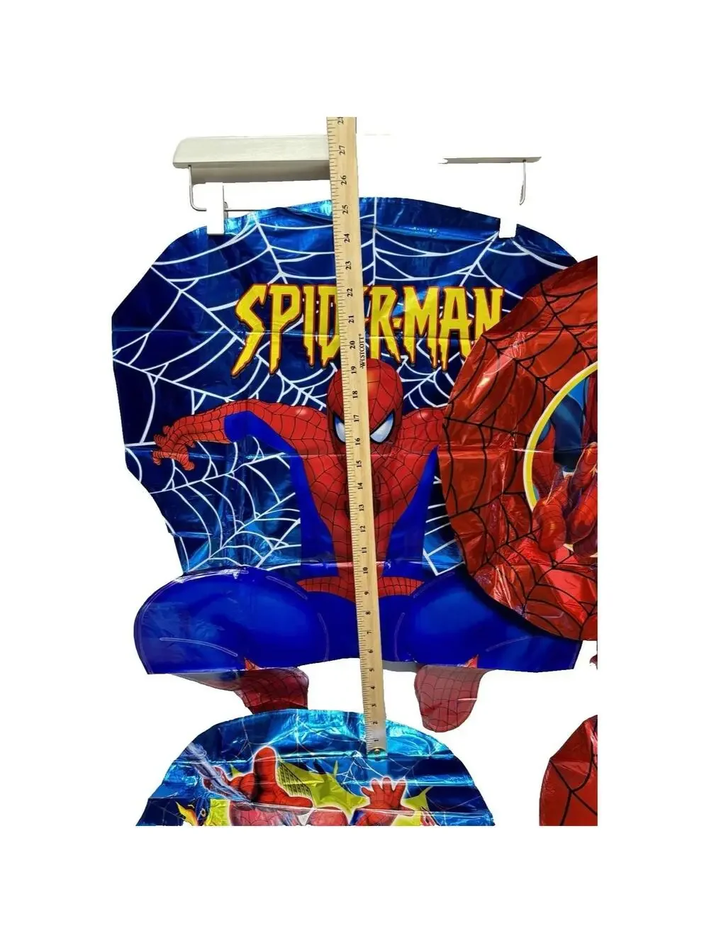 7pc Set Spiderman Foil Balloons - Birthday Party Decoration Superhero Theme