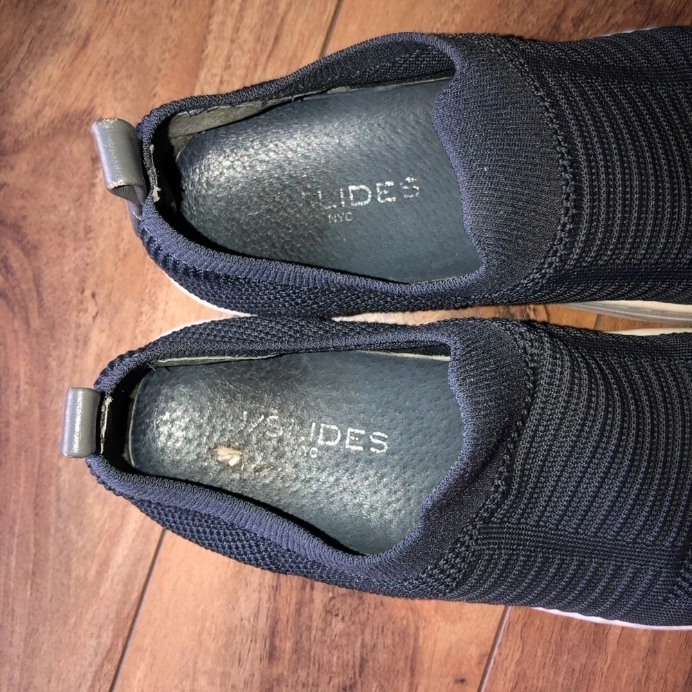 J/Slides Blue Hilo Knit Slip On‎ Shoes