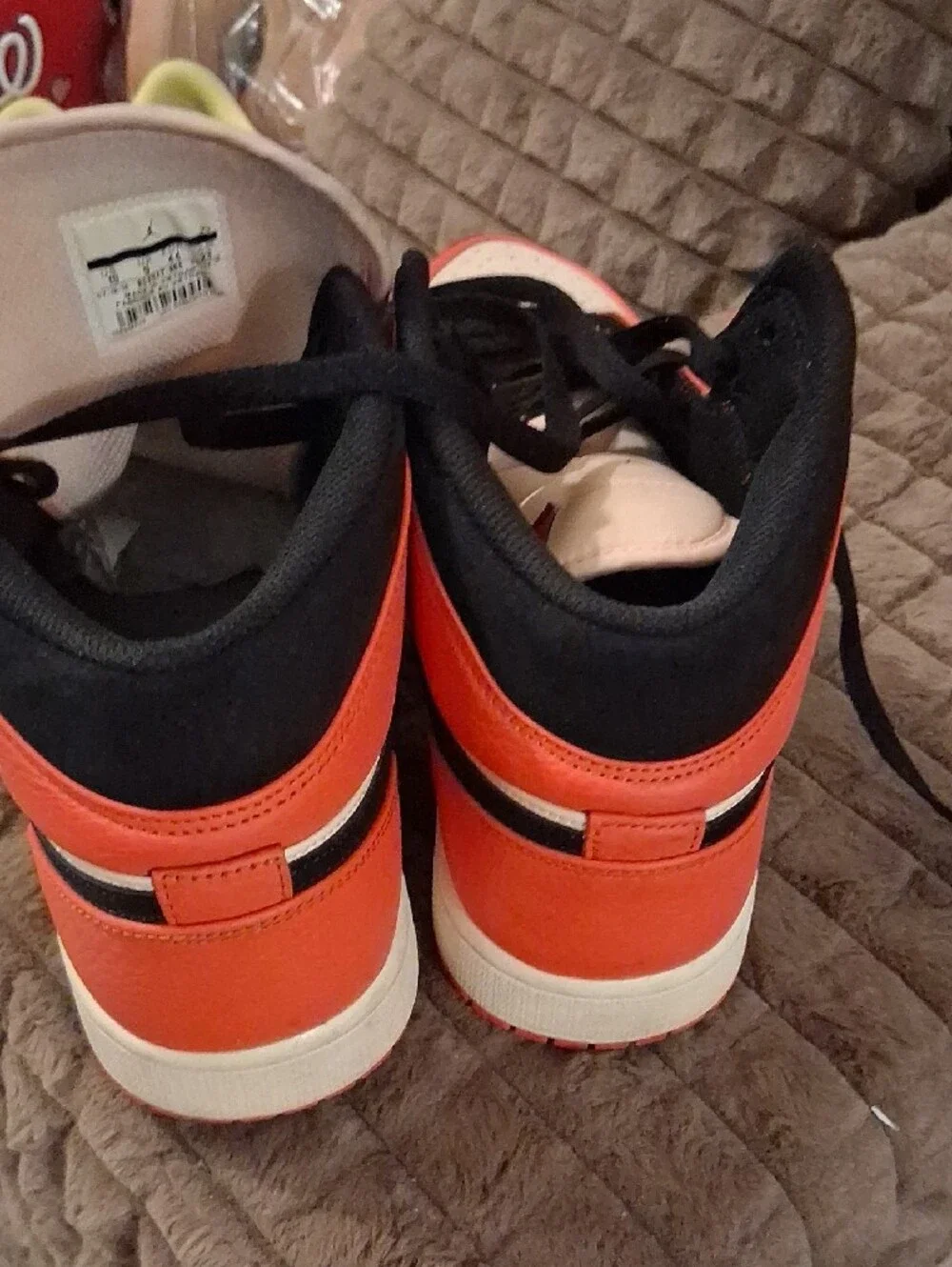 Jordan Mens Athletic Shoes - Orange, White, Black