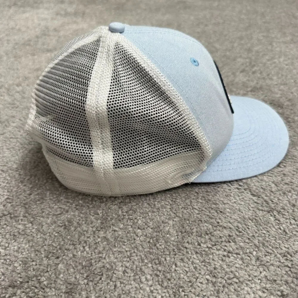 Pukka Sun Valley Idaho Trucker Hat Cap Mens One Size Sky Blue White Mesh Back