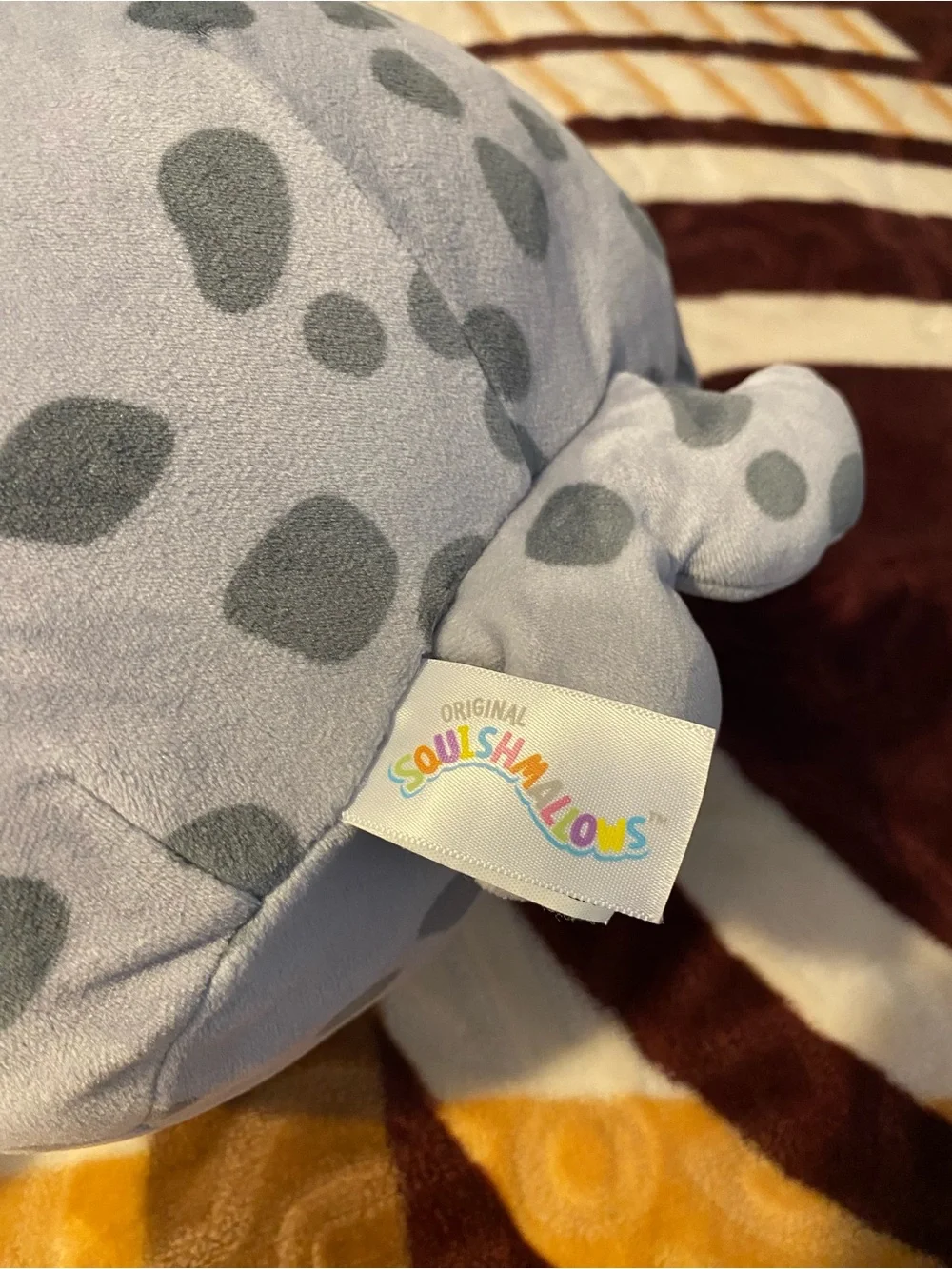 Gray Spotted Plush Squishmallow Seal Stuffed Animal