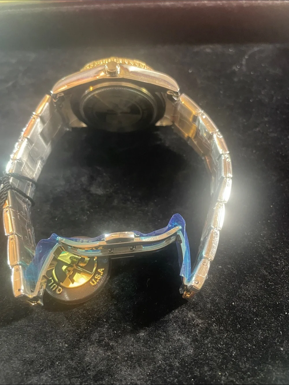 AJ USA men’s gold toned stainless steel band