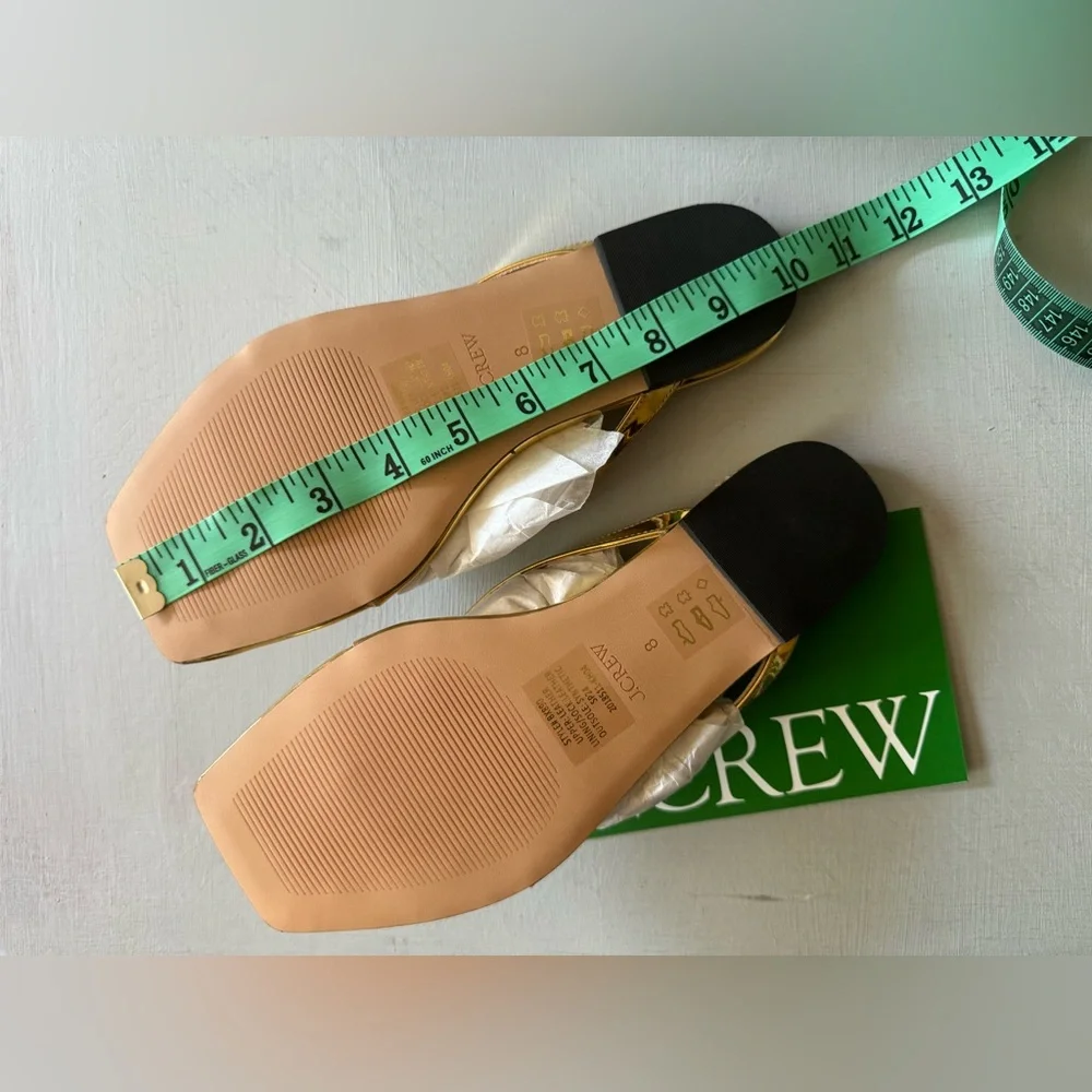 NWT JCREW Capri thong sandals in metallic leather