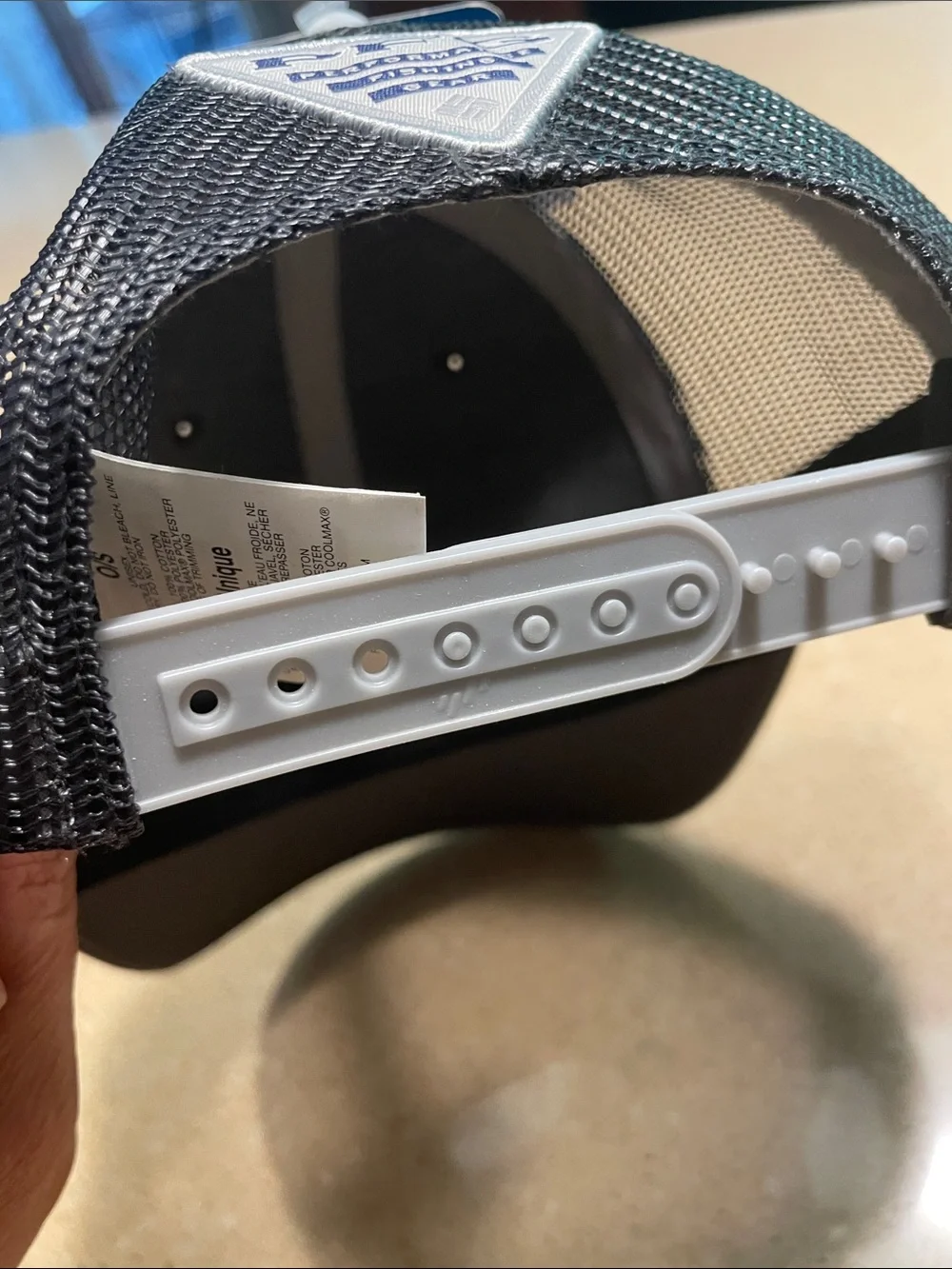 Columbia PFG Black, Gray Mesh Snapback Hat with Silver Embroidery