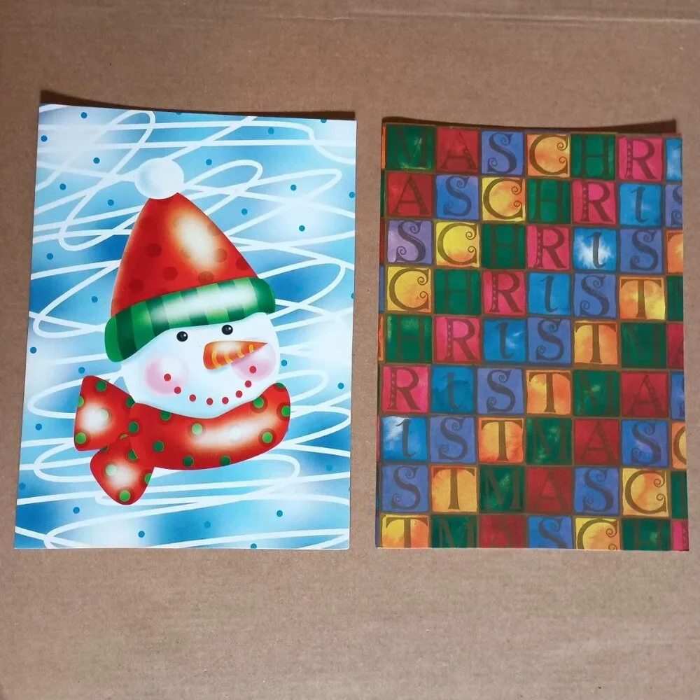 vintage unused Christmas card variety pack 16 cards with envelopes