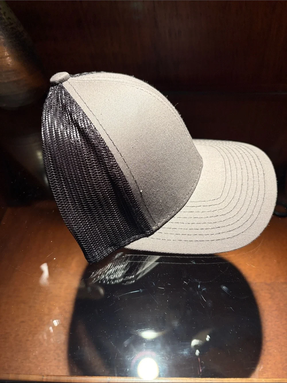 RedMax Gray/Black Mesh Trucker Cap with Red Logo