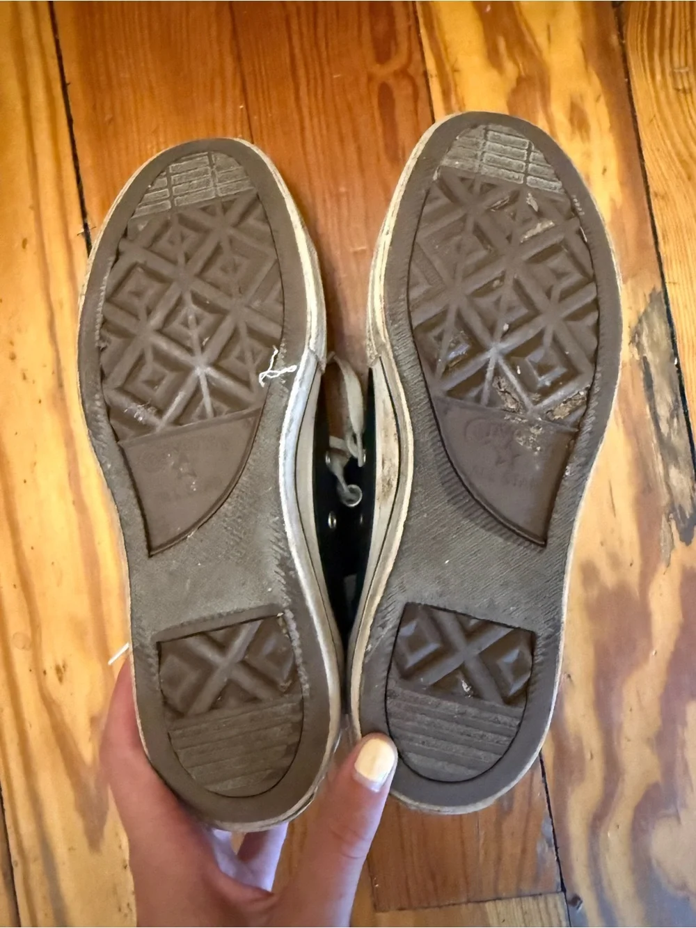 Converse soles star visible