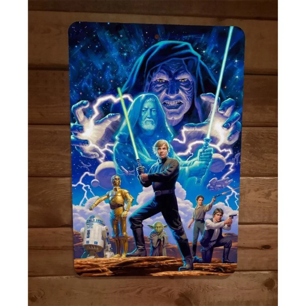 Jedis R2D2 Yoda Solo Sith Emperor Star Wars 8x12‎ Metal Wall Sign