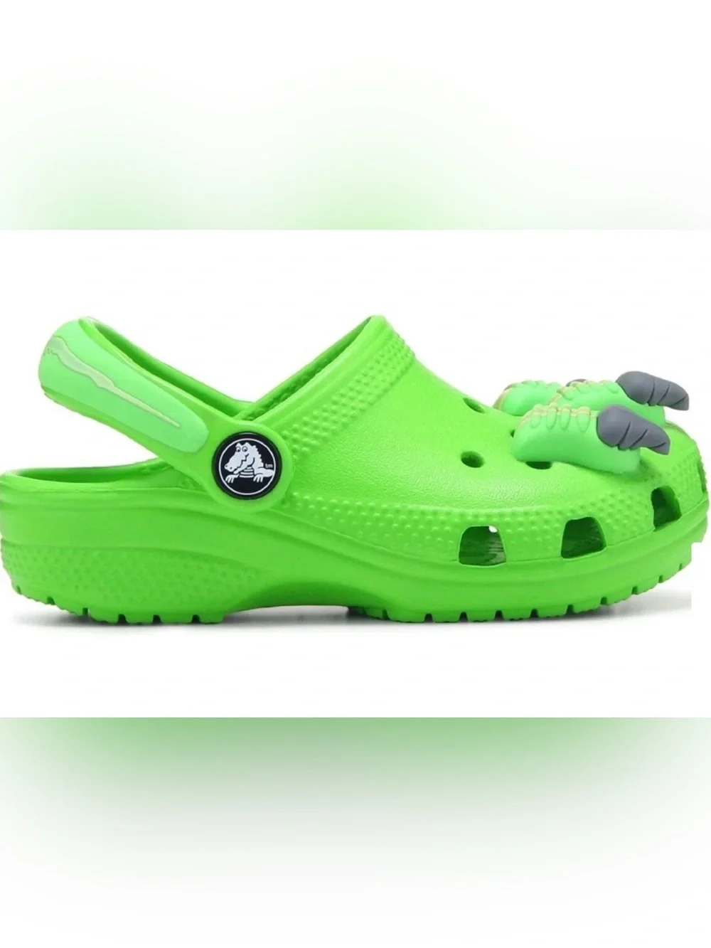 Crocs Kids Classic IAM Dinosaur Slip on Green Clogs!!(C4)