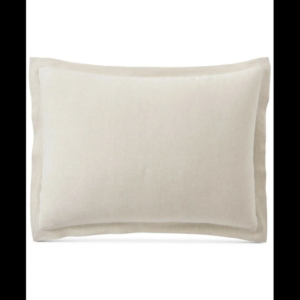 NIB‎ Hotel Collection Natural Linen (1) Standard Sham Pillow Case