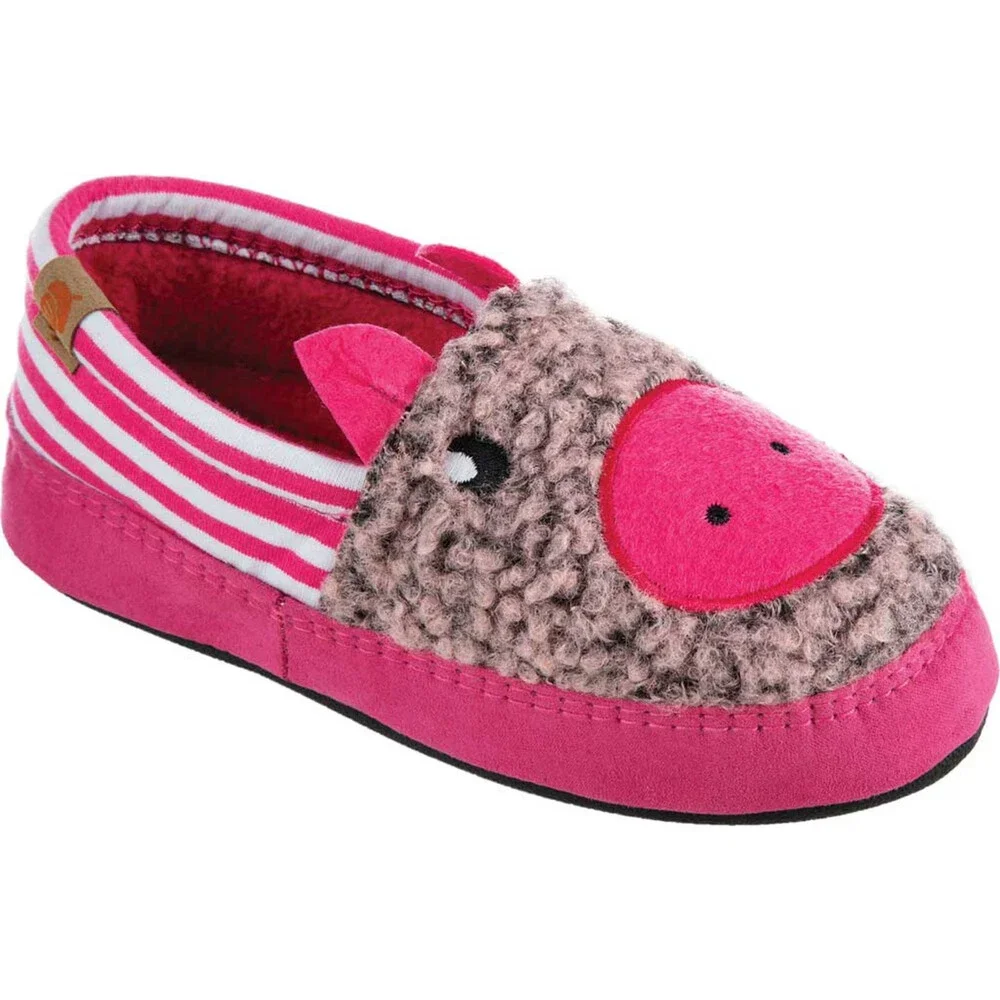 Acorn Critter Novelty A20152PPA Slippers Kids 3-4 Pink Pearl Moccasins ZAP1823