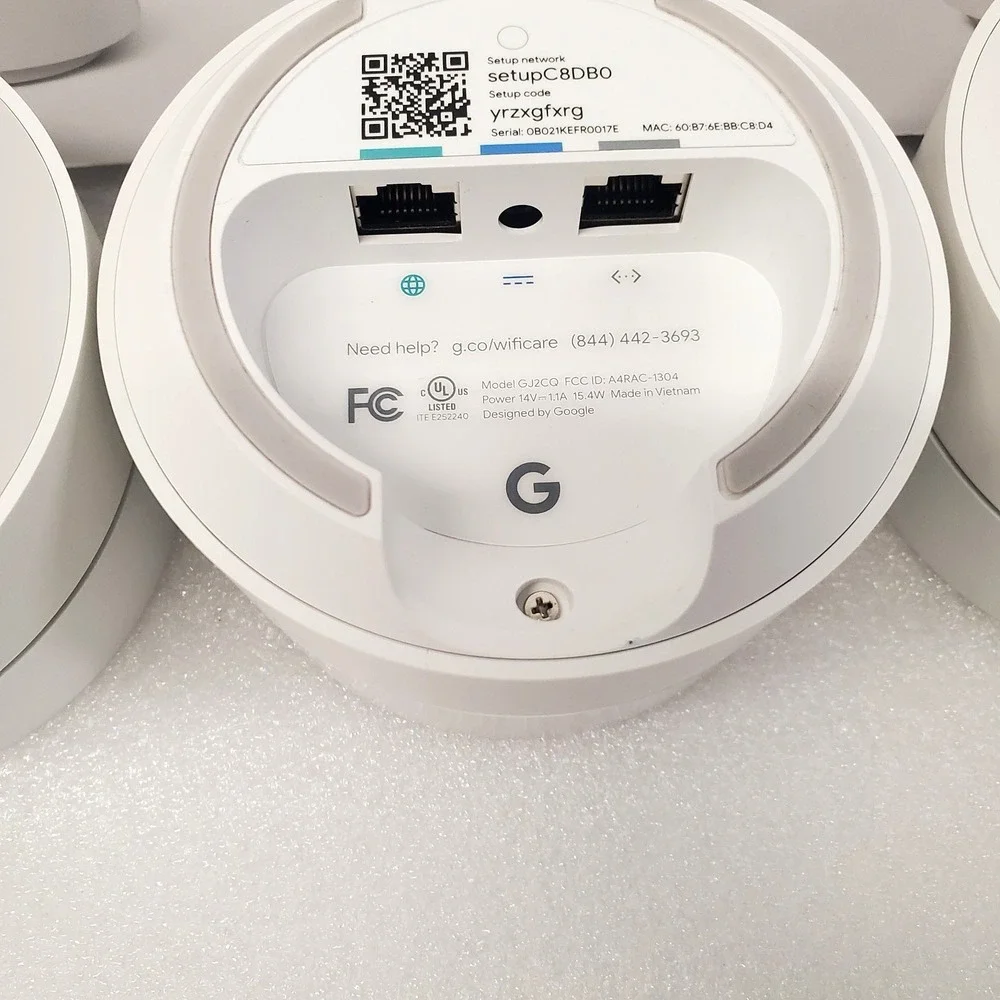 Google Wifi AC1200 Mesh Wi-Fi System 3 Pack Model GJ2CQ  Open Box