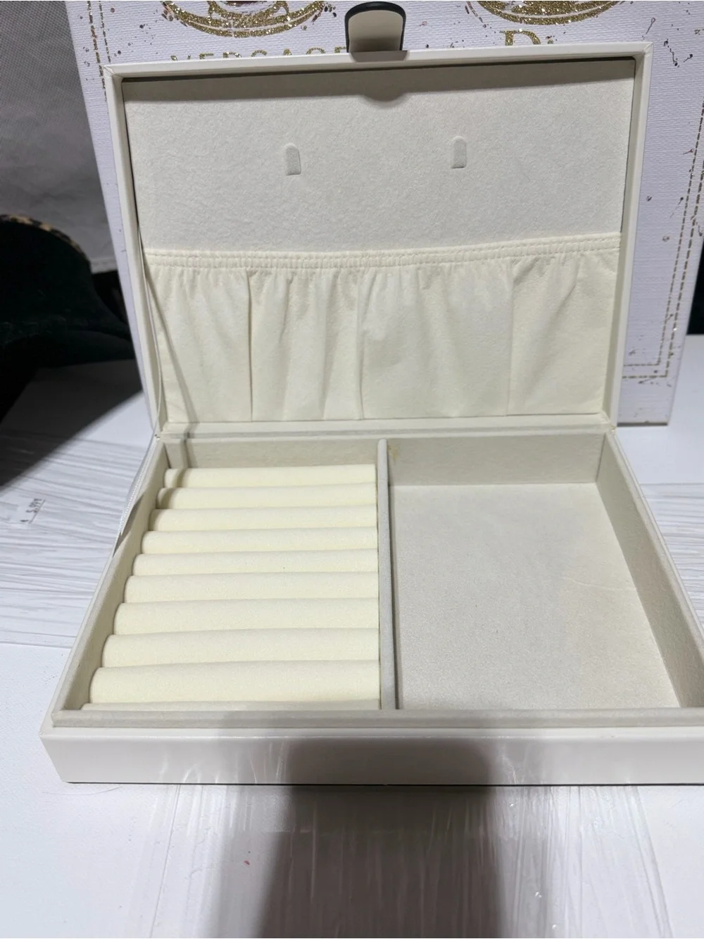 Radley London Off-White Vegan Leather Multi-Compartment Jewelry Box