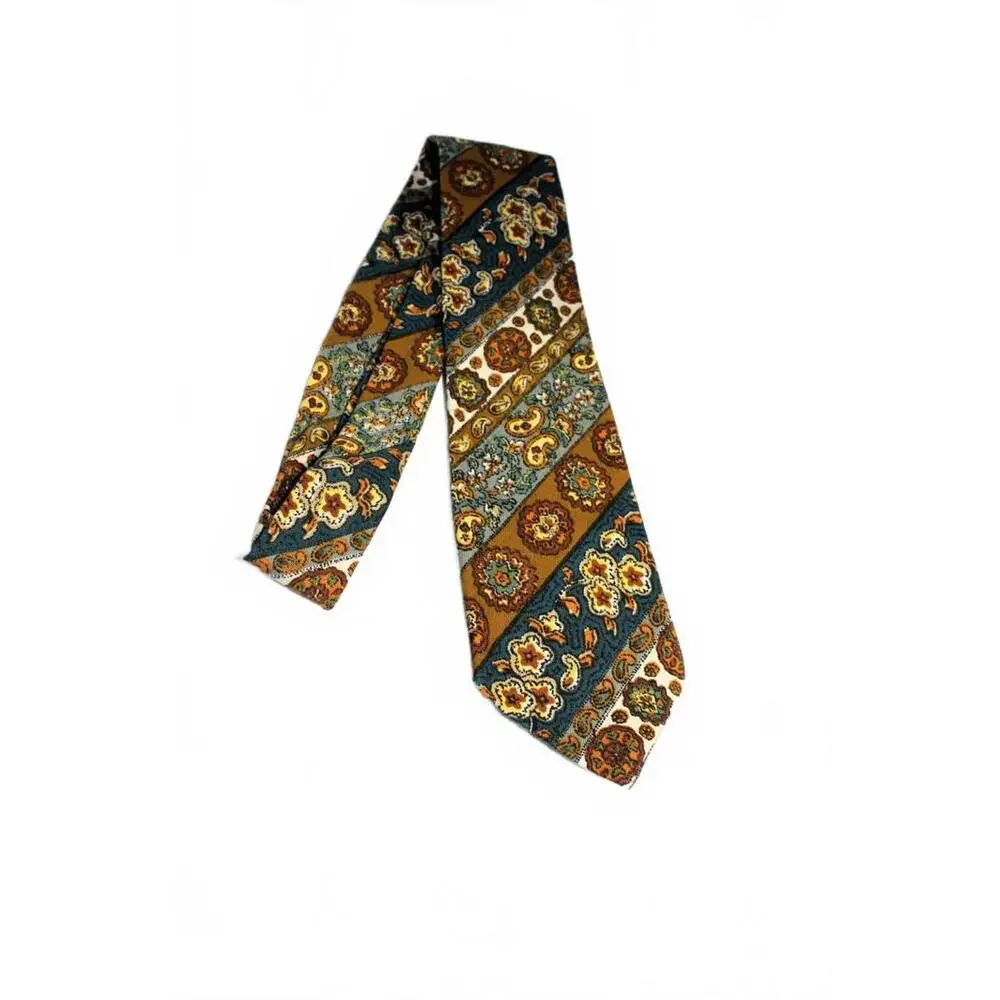 Vintage Handmade Necktie, Fall Colors, 3.75 X 52 Inches, Boys Tie