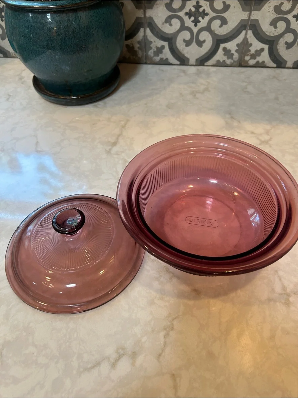 Pyrex oven ribbed